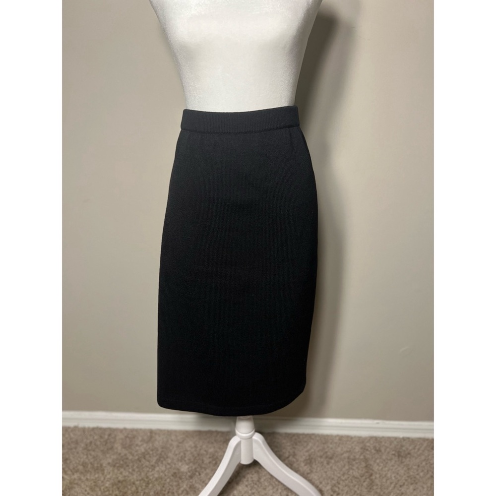 Vintage St John Black Midi Skirt